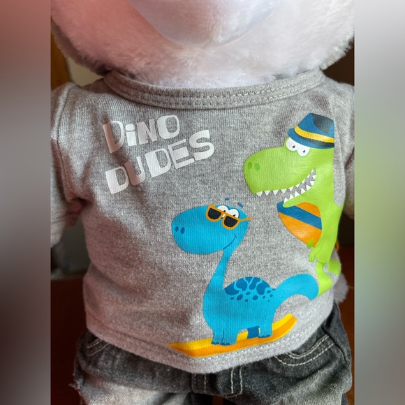 Build A Bear Wiley The Wolf Gray Plush Great Wolf Lodge BAB 16" w/ Outfit - Picture 9 of 11